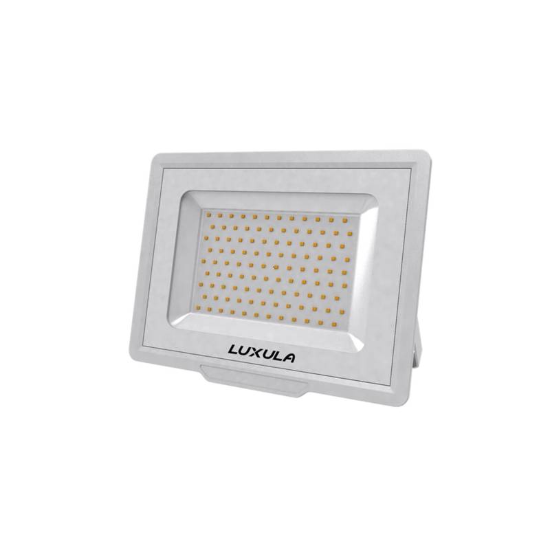 LUXULA LED Fluter Strahler 50W 5000lm 4000K Neutralweiß Außenstrahler IP65 IK06 Slim Weiß von LUXULA