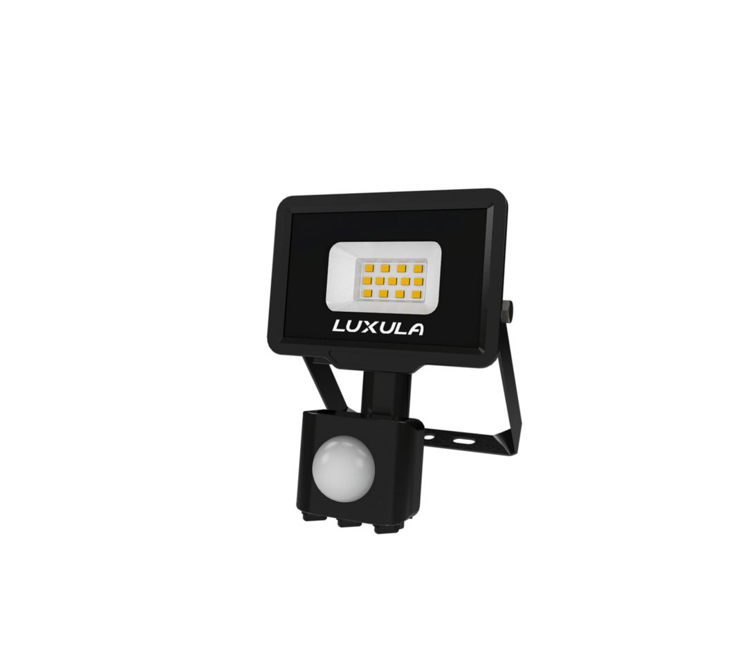 LUXULA LED Flutlichtstrahler LED-Fluter, Bewegungsmelder, 10W, warm- & neutralweiß, 1000lm, IP65, LED fest integriert, warmweiß, neutralweiß von LUXULA