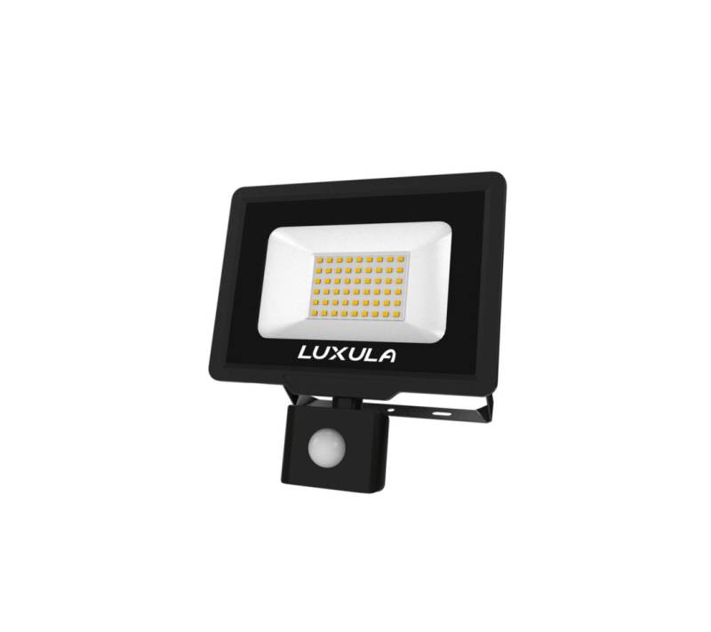 LUXULA LED Flutlichtstrahler LED-Fluter mit Bewegungsmelder, 50W, warm- & neutralweiß, 5000lm, IP65, LED fest integriert, warmweiß, neutralweiß von LUXULA