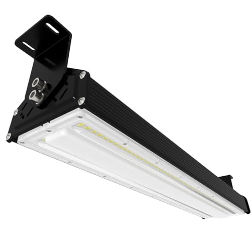 LUXULA LED Hallenleuchte High-Bay Hallenstrahler mit Marken-LEDs 10 Stück - 100W 12000lm - 5000K Neutralweiß Tageslicht - IP65 IK08 - linear - Industrielampe Lager Deckenleuchte Feuchtraumleuchte von LUXULA