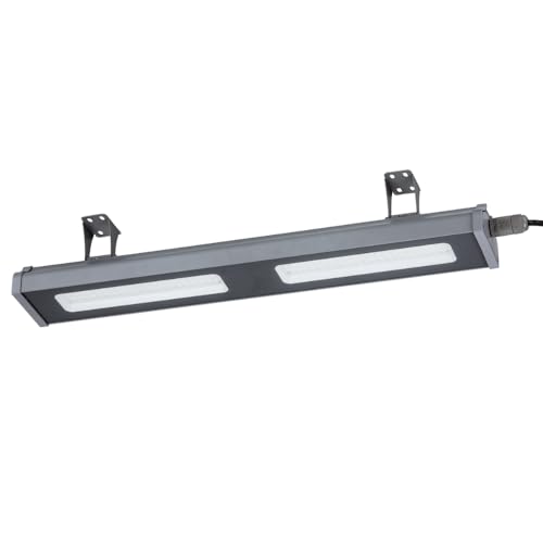 LUXULA LED Hallenstrahler eckig, 5000K (neutralweiß), LED-HighBay linear, IP65, TÜV-geprüft, 120 lm/W, 120°, robustes Gehäuse, Hallenleuchte (100, Watt) von LUXULA