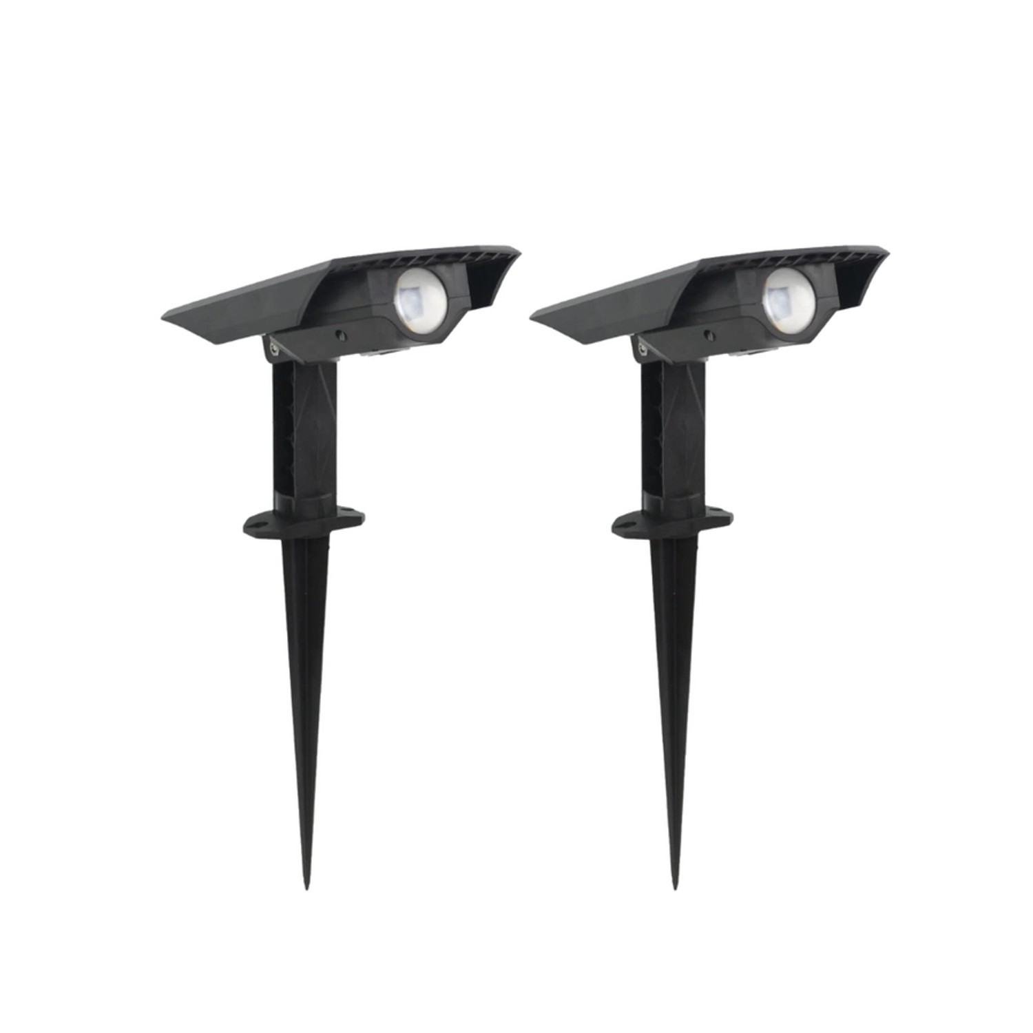 LUXULA LED Solar Gartenstrahler Spot 2er Set 2x 100lm 4000K Neutralweiß Erdspieß IP54 LUXULA LED Solar Gartenstrahler Spot 2er Set 2x 100lm 4000K Neutralweiß Erdspieß IP54 von LUXULA