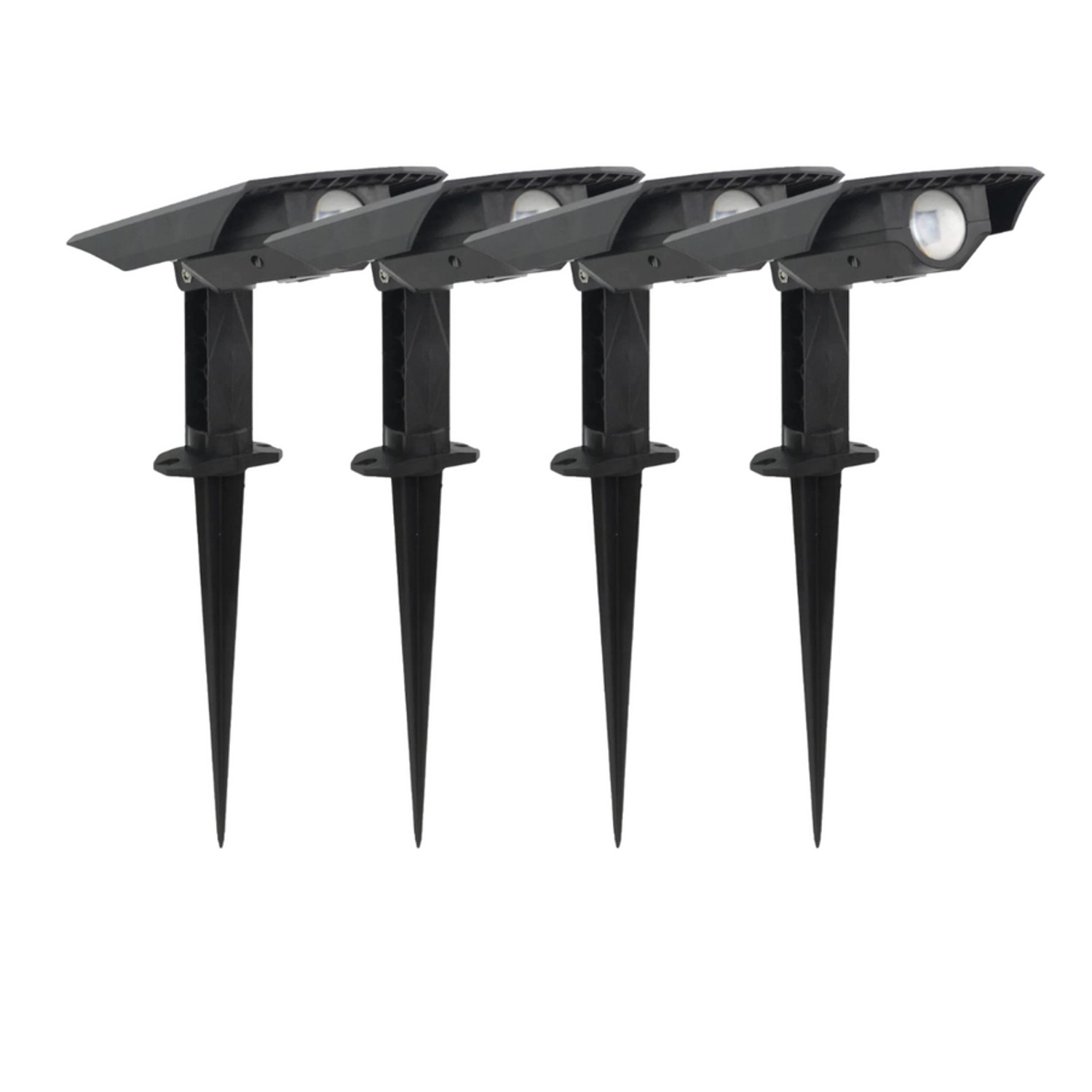 LUXULA LED Solar Gartenstrahler Spot 4er Set 4x 100lm 4000K Neutralweiß Erdspieß IP54 LUXULA LED Solar Gartenstrahler Spot 4er Set 4x 100lm 4000K Neutralweiß Erdspieß IP54 von LUXULA
