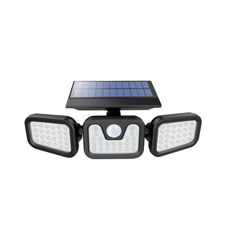 LUXULA LED Solar Wandleuchte 300lm 4000K Neutralweiß Bewegungsmelder 3 Köpfe IP54 von LUXULA