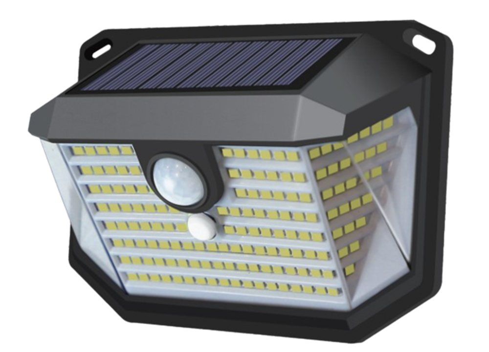 LUXULA LED Solarleuchte Solar-Wandleuchte, PIR & LUX Sensor, 3 Lichtmodi, IP44, kaltweiß, LED fest integriert, Tageslichtweiß, kaltweiß von LUXULA