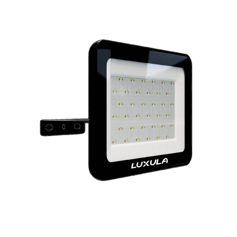 LUXULA LED Strahler 30W 3000lm Außenstrahler IP65 IK06 Fluter mit Schnellverbinder 4000K Neutralweiß Robuster Flutlichtstrahler Schwarz von LUXULA
