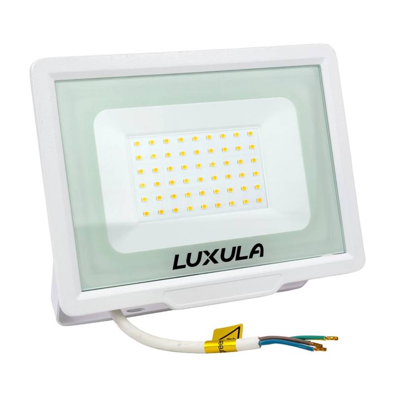 LUXULA LED Strahler 50W 5000lm Fluter 3000K Warmweiß Flutlichtstrahler Slim Design Außenstrahler IP65 Wetterfest und Robuster Baustrahler Weiß LUXULA LED Strahler 50W 5000lm Fluter 3000K Warmweiß Flutlichtstrahler Slim Design Außenstrahler IP65 Wetterfest und Robuster Baustrahler Weiß von LUXULA