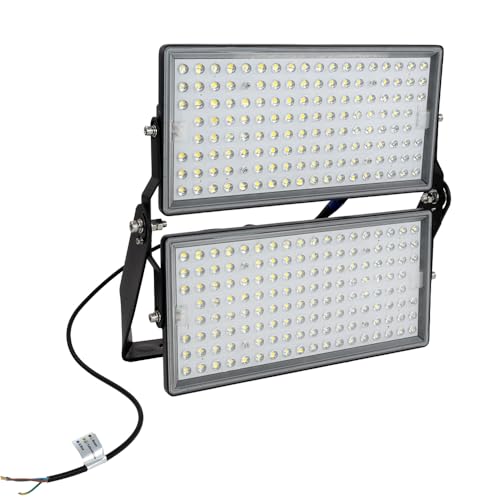 LUXULA LED Strahler Außen 500W 5000K Neutralweiß - 70.000lm extrem hell - IP65 Aussenbeleuchtung Wand Baustrahler Flutlicht für Baustelle, Sportplatz, Industrie, Gewerbe von LUXULA