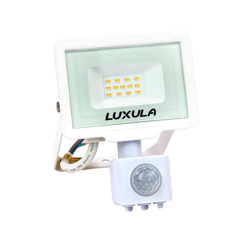 LUXULA LED Strahler mit Bewegungsmelder 10W 1000lm Fluter 3000K Warmweiß Flutlichtstrahler Slim Design Außenstrahler IP65 Wetterfest Weiß LUXULA LED Strahler mit Bewegungsmelder 10W 1000lm Fluter 3000K Warmweiß Flutlichtstrahler Slim Design Außenstrahler IP65 Wetterfest Weiß von LUXULA