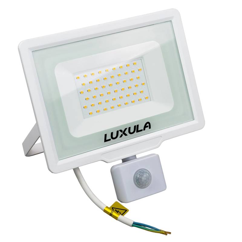 LUXULA LED Strahler mit Bewegungsmelder 50W 5000lm Fluter 3000K Warmweiß Flutlichtstrahler Slim Design Außenstrahler IP65 Wetterfest Weiß LUXULA LED Strahler mit Bewegungsmelder 50W 5000lm Fluter 3000K Warmweiß Flutlichtstrahler Slim Design Außenstrahler IP65 Wetterfest Weiß von LUXULA