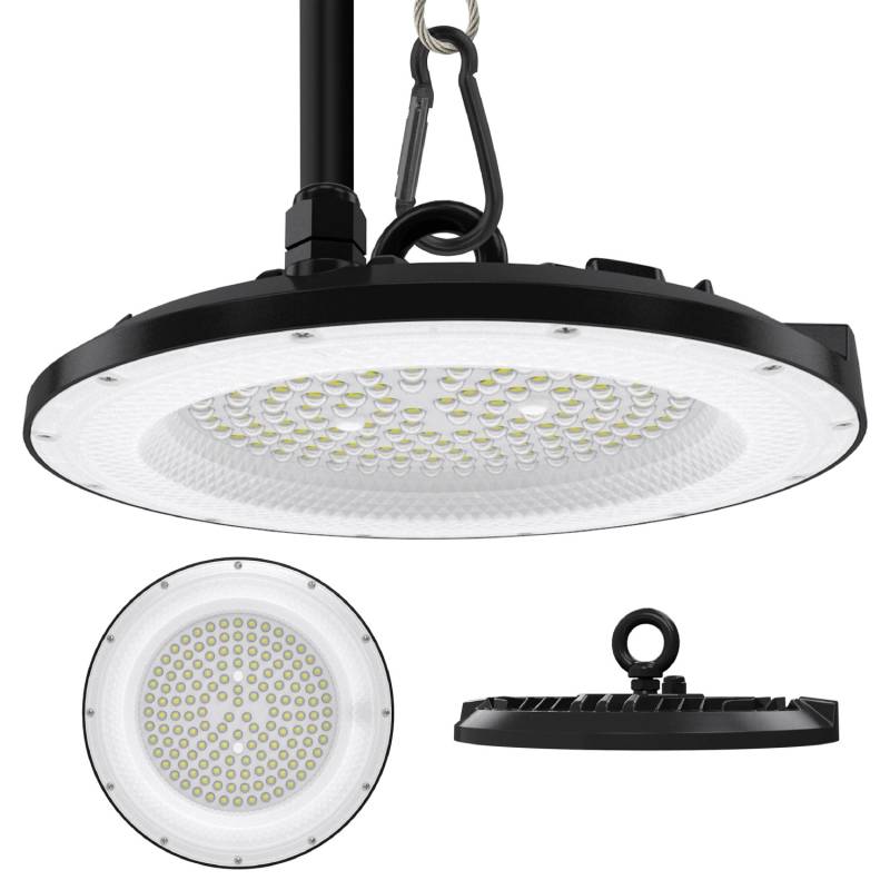 LUXULA LED UFO Hallenstrahler 100W 10000lm 5000K Neutralweiß HighBay EPISTAR Hallenleuchte IP65 von LUXULA