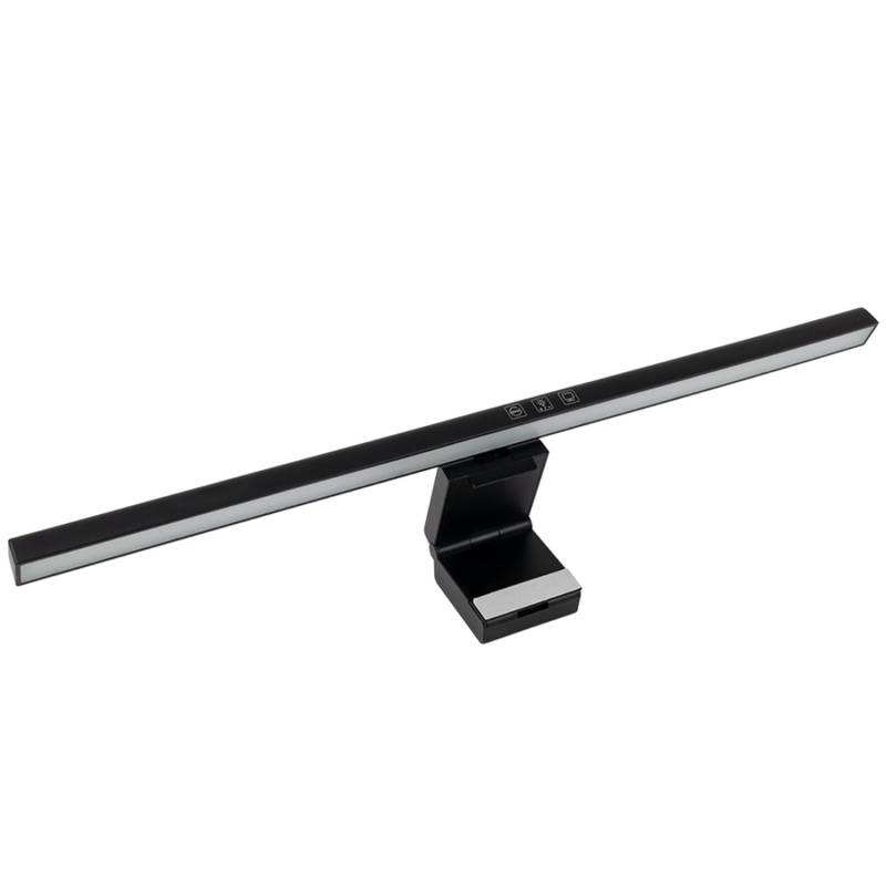 LUXULA Monitorleuchte Stufenlos Dimmbar CCT Warm- Kaltweiß Klemmleuchte 5W 250lm 2900-6200K Schreibtischlampe Homeoffice USB Schwarz von LUXULA