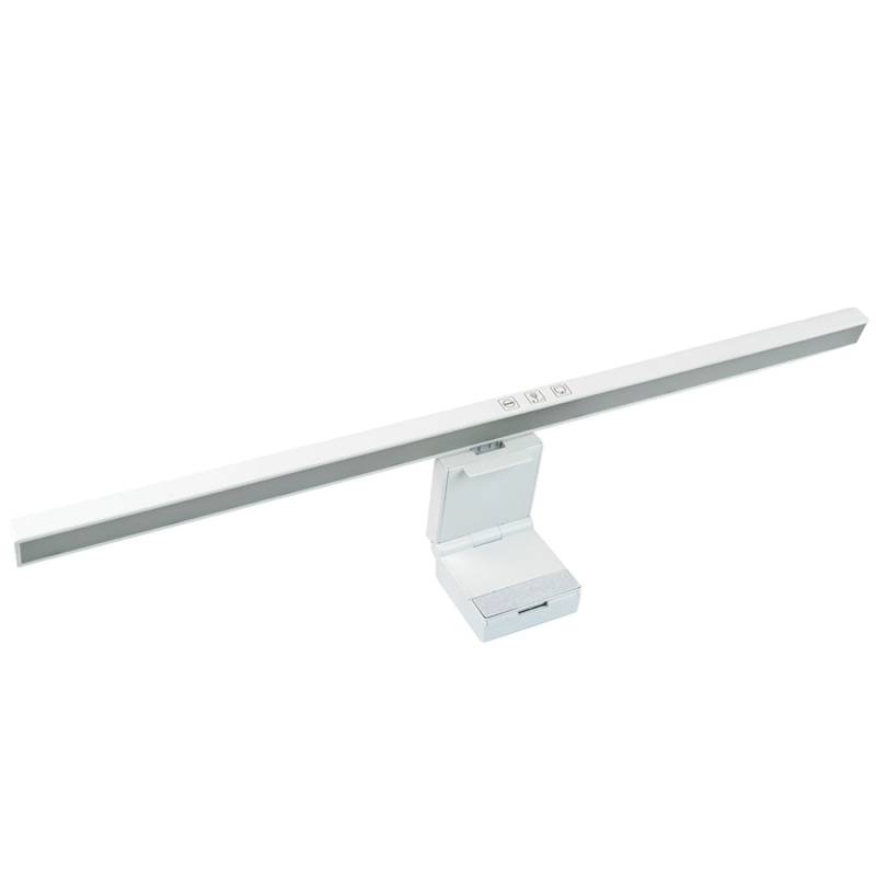 LUXULA Monitorleuchte Stufenlos Dimmbar CCT Warm- Kaltweiß Klemmleuchte 5W 250lm 2900-6200K Schreibtischlampe Homeoffice USB Weiß von LUXULA