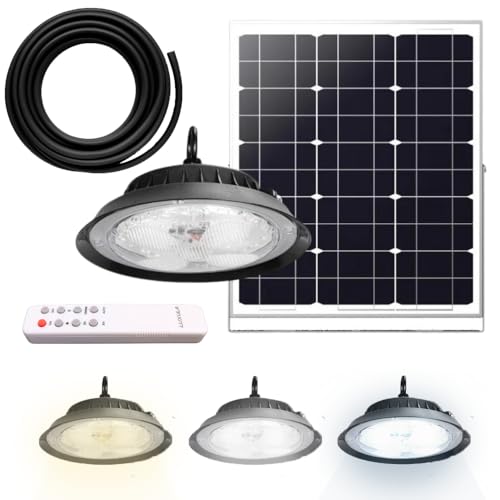 LUXULA dimmbare LED Hängeleuchte mit Solarpanel und Fernbedienung für Außen - 10W 1200lm - 5m Kabel - IP44 Außenleuchte Solarlampe Camping Outdoor Garten Terrasse Zelt LUXULA dimmbare LED Hängeleuchte mit Solarpanel und Fernbedienung für Außen - 10W 1200lm - 5m Kabel - IP44 Außenleuchte Solarlampe Camping Outdoor Garten Terrasse Zelt von LUXULA