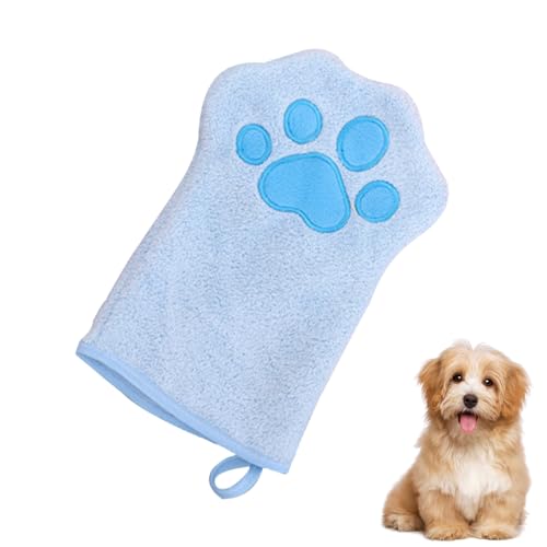 LUYANFX Hundehandtuch Extra Saugfähig Katzen Handtuch Hund Handschuhe Haustier Badetuch Dog Towel Schnell Trocknend für Kleine und Mittelgroße Haustiere, 22 x 15 cm von LUYANFX