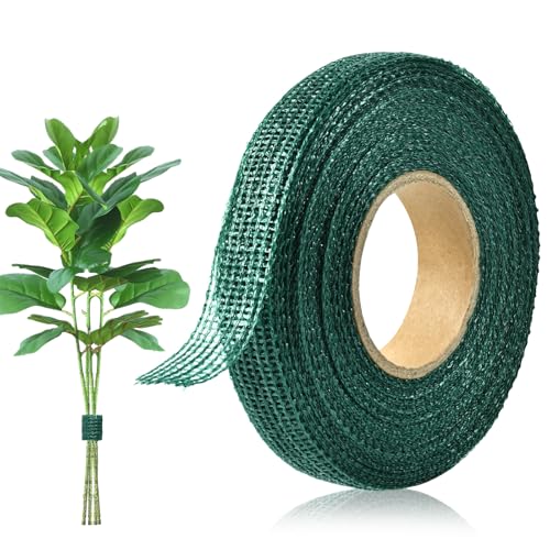 LUYANFX Pflanzenbinder 3cm x 50m, Baumanbinder Grün, Pflanzenband Garten Outdoor Grün,Baumbinder Luftdurchlässig, Witterungsbeständig,für Fixieren und Binden Von Bäumen Pflanzen (1 PCS) von LUYANFX