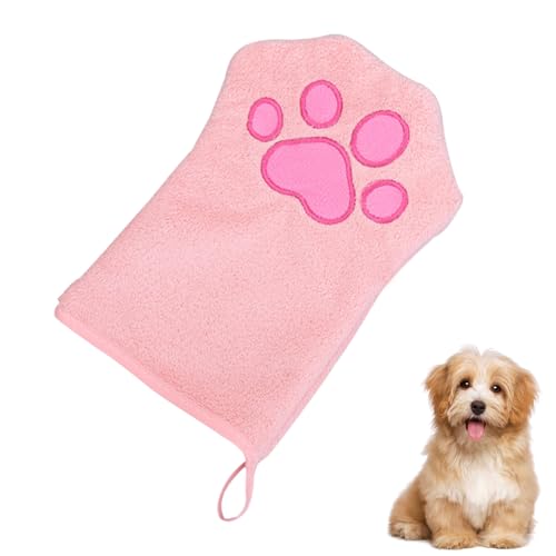 LUYANFX Hundehandtuch Extra Saugfähig Katzen Handtuch Hund Handschuhe Haustier Badetuch Dog Towel Schnell Trocknend für Kleine und Mittelgroße Haustiere, 22 x 15 cm von LUYANFX