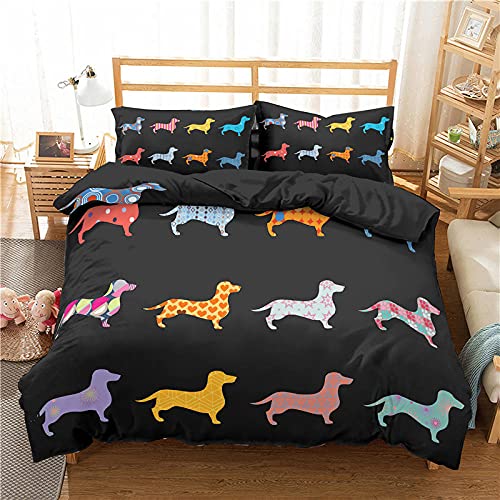 LUYAPOND Bettwäsche 200x200 Farbe Dackel Flauschig und Weich Mikrofaser Bettbezug Set - 1 Bettbezüge mit 2 Kissenbezug 80x80 cm LUYAPOND Bettwäsche 200x200 Farbe Dackel Flauschig und Weich Mikrofaser Bettbezug Set - 1 Bettbezüge mit 2 Kissenbezug 80x80 cm von LUYAPOND