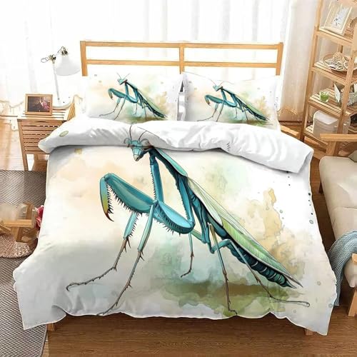 LUYAPOND Mantis Bettwäsche 135x200 Zeichentrick Bettbezug 135 x 200 2 Teilig, Schließung Weich Atmungsaktive Mikrofaser Bettwäsche-Sets mit Reißverschluss und 1 Kissenbezug 80x80 cm LUYAPOND Mantis Bettwäsche 135x200 Zeichentrick Bettbezug 135 x 200 2 Teilig, Schließung Weich Atmungsaktive Mikrofaser Bettwäsche-Sets mit Reißverschluss und 1 Kissenbezug 80x80 cm von LUYAPOND