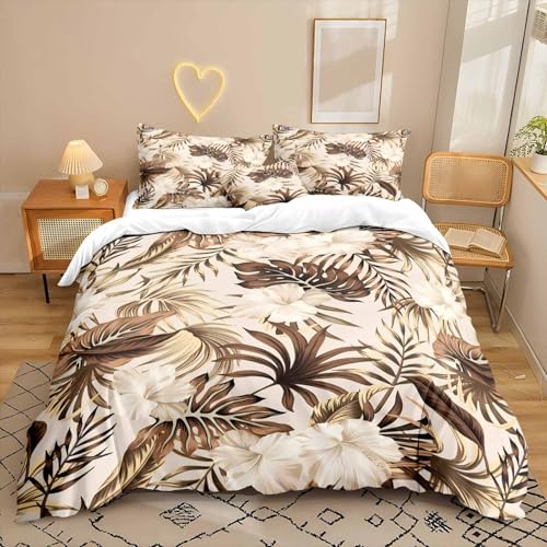 LUYAPOND Palmblatt Bettwäsche 135x200 Die Monstera Deliciosa Bettbezug 135 x 200 2 Teilig, Schließung Weich Atmungsaktive Mikrofaser Bettwäsche-Sets mit Reißverschluss und 1 Kissenbezug 80x80 cm LUYAPOND Palmblatt Bettwäsche 135x200 Die Monstera Deliciosa Bettbezug 135 x 200 2 Teilig, Schließung Weich Atmungsaktive Mikrofaser Bettwäsche-Sets mit Reißverschluss und 1 Kissenbezug 80x80 cm von LUYAPOND