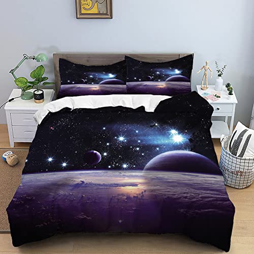 LUYAPOND Planeten Bettwäsche 135x200 Kosmischer Sternenhimmel Bettbezug 135 x 200 2 Teilig, Schließung Weich Atmungsaktive Mikrofaser Bettwäsche-Sets mit Reißverschluss und 1 Kissenbezug 80x80 cm LUYAPOND Planeten Bettwäsche 135x200 Kosmischer Sternenhimmel Bettbezug 135 x 200 2 Teilig, Schließung Weich Atmungsaktive Mikrofaser Bettwäsche-Sets mit Reißverschluss und 1 Kissenbezug 80x80 cm von LUYAPOND