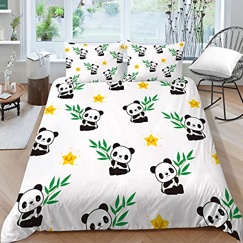 LUYAPOND Zeichentrick Bettwäsche 135x200 Panda Bettbezug 135 x 200 2 Teilig, Schließung Weich Atmungsaktive Mikrofaser Bettwäsche-Sets mit Reißverschluss und 1 Kissenbezug 80x80 cm LUYAPOND Zeichentrick Bettwäsche 135x200 Panda Bettbezug 135 x 200 2 Teilig, Schließung Weich Atmungsaktive Mikrofaser Bettwäsche-Sets mit Reißverschluss und 1 Kissenbezug 80x80 cm von LUYAPOND