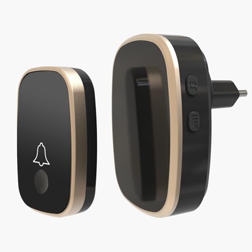 Drahtlose Türklingel, 400 M Range elektronische Türklingel, laut genug mit 5Volume Levels und 52 Melodien, LED-Licht blinkt. von LUYIJIE