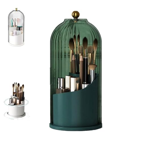 LUYJWZN Concealed Toothbrush Holder, 360 Rotating Waterproof Dustproof Toothpaste Holders, Toothbrush Organizer with Cover, for Toothbrushes Toothpaste Makeup Brus (Green) von LUYJWZN