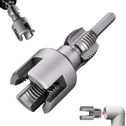 LUYJWZN Integrated Internal & External Pipe Threading Tool, 2025 New PVC Pipe Threader Kit, Pipe Thread Cutting Tool, PVC Pipe Threader Set 1/2'' 3/4'' for Electric Drill Cutting Threading (1pcs-1/2") von LUYJWZN