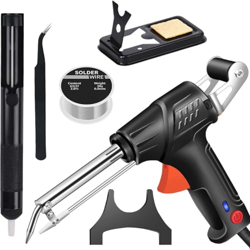 LUYJWZN Internally Heated Industrial Laser Welding Tools, Multi-Function Soldering Iron Soldering Gun Set, Automatic Corded Solder Iron Internal Heat, Handheld Welder for Industrial Home DIY (Black) von LUYJWZN