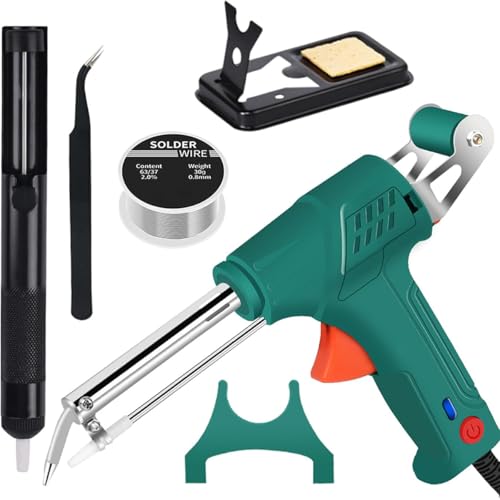LUYJWZN Internally Heated Industrial Laser Welding Tools, Multi-Function Soldering Iron Soldering Gun Set, Automatic Corded Solder Iron Internal Heat, Handheld Welder for Industrial Home DIY (Green) von LUYJWZN