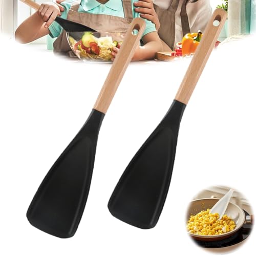 LUYJWZN Sufficientlg Multi-Function Spoon, Facilitatek Cooking Spoon, Facilitatek Multifunction Spatula for Cooking Heat Resistant Utensils Kitchen (2*black) von LUYJWZN