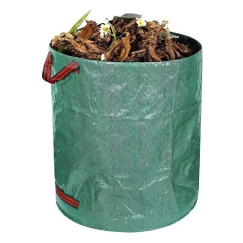 Garten Laubsack Aufbewahrungstasche for Gartenabfälle mit großer Kapazität, wiederverwendbarer Laubsack, faltbare Mülleimer, Sammelbehälter(120L D45xH76cm) von LUYSGBXR
