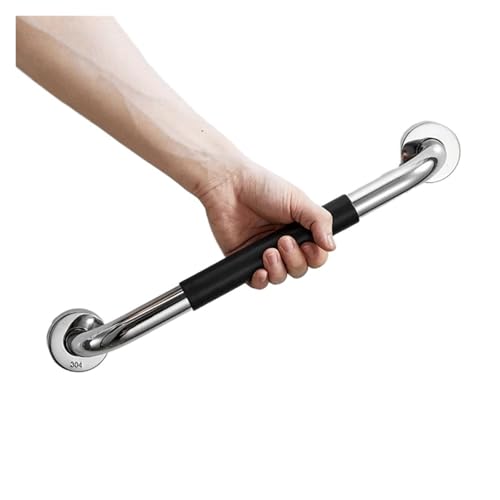 Haltegriffe Im Badezimmer Haltegriff Wandmontage Duschgriffe Badezimmer Balanced Bar Edelstahl Rutschfester Handlauf for Handicap(Black,30cm) von LUYSGBXR