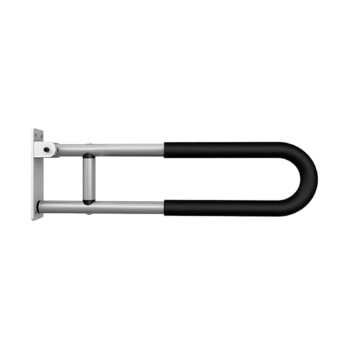 Haltegriffe Im Badezimmer WC-Haltegriffe for Behinderte, rutschfeste Haltegriffe for Badezimmer und Dusche, klappbare Toilettenhandläufe aus Legierung(Black) von LUYSGBXR