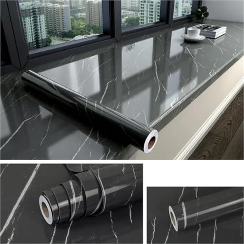 LUYSGBXR 80CM Selbstklebende Wasserdichte Tapete for Badezimmer Marmorform Wandaufkleber for Küchenarbeitsplatte(Color-4,60CMX10M) von LUYSGBXR