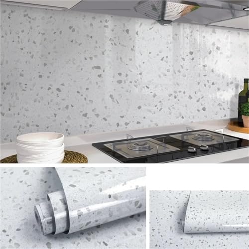 LUYSGBXR 80CM Selbstklebende Wasserdichte Tapete for Badezimmer Marmorform Wandaufkleber for Küchenarbeitsplatte(Color-8,60CMX20M) von LUYSGBXR