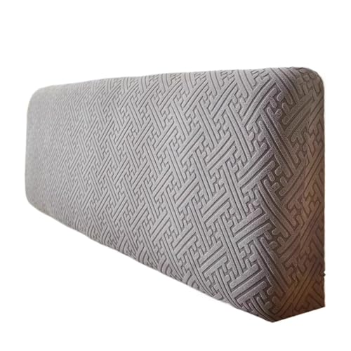 LUYSGBXR Bett Kopfteil Bezug Plüsch Flanell Kopfteil Abdeckung Dehnbar Staubdicht Protector Schutzhülle for Bett Rahmen Hause(Dark Grey,Width 150cm) von LUYSGBXR