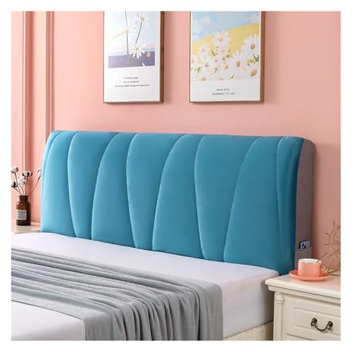 LUYSGBXR Bett Kopfteil Bezug Universal Bett Kopfteil Rückenlehne Schutz Staub Abdeckung All-Inclusive Elastische BedHead Abdeckungen(Blue 2,L120 x H75cm) von LUYSGBXR