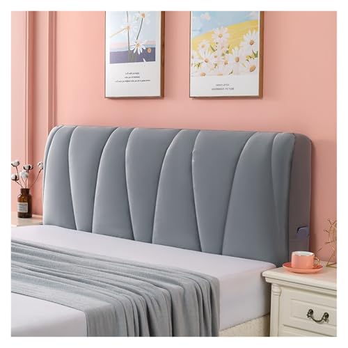 LUYSGBXR Bett Kopfteil Bezug Universal Bett Kopfteil Rückenlehne Schutz Staub Abdeckung All-Inclusive Elastische BedHead Abdeckungen(Gray 2,L120 x H75cm) von LUYSGBXR