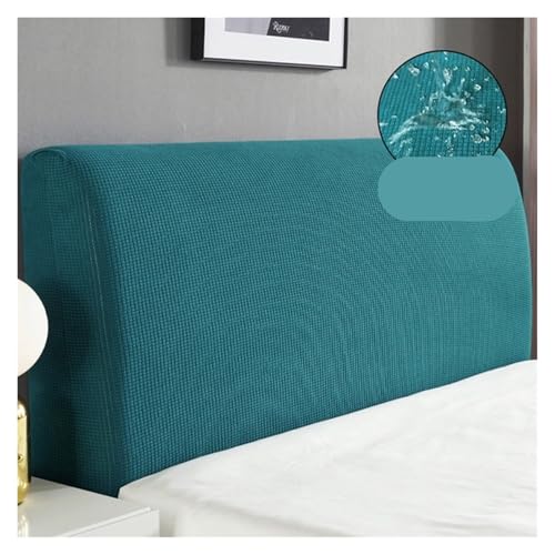 LUYSGBXR Bett Kopfteil Bezug Verdicken Bett All-Inclusive-Kopfteil Abdeckungen Elastische Bett Kopf Zurück Tagesdecke Nachttisch Fall(Dark Green,W120cmxH50-65cm) von LUYSGBXR