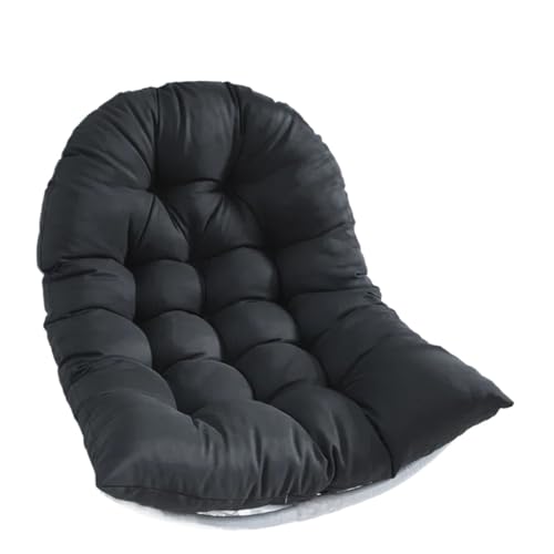LUYSGBXR Kissen Für Hängesessel 85 cm Dickes Hängesesselkissen aus Perlenbaumwolle, hautfreundliches, weiches Schaukelstuhlkissen for den Innen- und Außenbereich, Balkon(Black) von LUYSGBXR