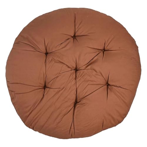 LUYSGBXR Kissen Für Hängesessel Hängekorb-Stuhlkissen, rundes Eierstuhlkissen for Schaukelstuhl, Küchen-Hängekorbstuhl, 50 x 50 cm, Haushaltswaren(Brown) von LUYSGBXR