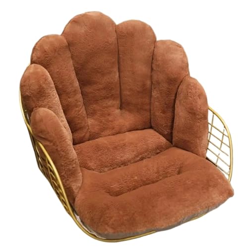 LUYSGBXR Kissen Für Hängesessel Palm Shaped Lendenkissen Home Office Stuhl Sitzkissen Rücken Plüsch Sessel Sitz Rücken Sofa Kissen(Coffee) von LUYSGBXR