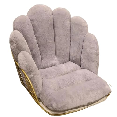 LUYSGBXR Kissen Für Hängesessel Palm Shaped Lendenkissen Home Office Stuhl Sitzkissen Rücken Plüsch Sessel Sitz Rücken Sofa Kissen(Gray) von LUYSGBXR