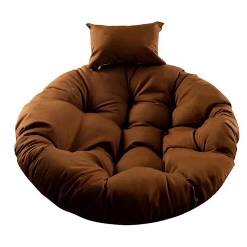 LUYSGBXR Kissen Für Hängesessel Stuhlkissen Sitzkissen Rundes Stuhlpolster Homes Bodenkissen for Die Heimdekoration Weicher Schaukelstuhl Klassisch(Light Brown) von LUYSGBXR