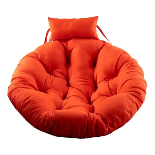 LUYSGBXR Kissen Für Hängesessel Stuhlkissen Sitzkissen Rundes Stuhlpolster Homes Bodenkissen for Die Heimdekoration Weicher Schaukelstuhl Klassisch(Orange) von LUYSGBXR