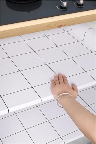 LUYSGBXR Küchenschrank Perlglanzweiß Marmor Kontaktpapier Vinyl Selbstklebende wasserdichte Tapete Abziehen und Aufkleben Dekoraufkleber(Color-01,60cmx1000cm) von LUYSGBXR