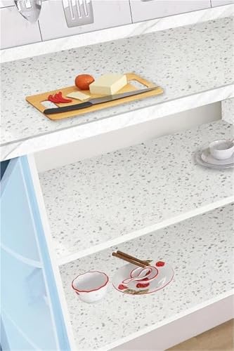 LUYSGBXR Küchenschrank Perlglanzweiß Marmor Kontaktpapier Vinyl Selbstklebende wasserdichte Tapete Abziehen und Aufkleben Dekoraufkleber(Color-02,80cmx1000cm) von LUYSGBXR
