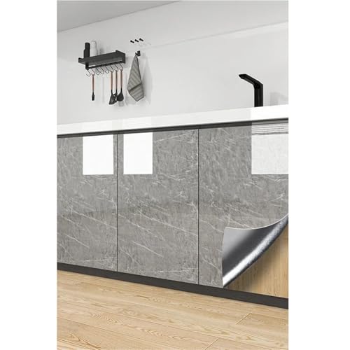 LUYSGBXR Küchenschrank Perlglanzweiß Marmor Kontaktpapier Vinyl Selbstklebende wasserdichte Tapete Abziehen und Aufkleben Dekoraufkleber(Color-06,60cmx2000cm) von LUYSGBXR